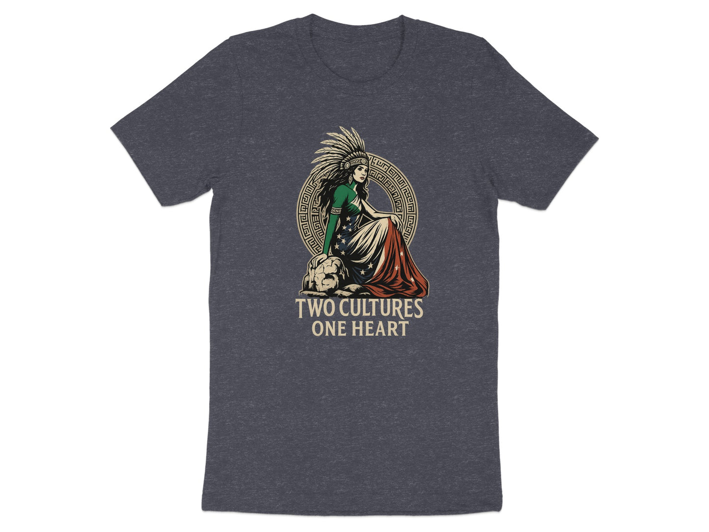 Two Cultures One Heart Graphic Design Shirt product