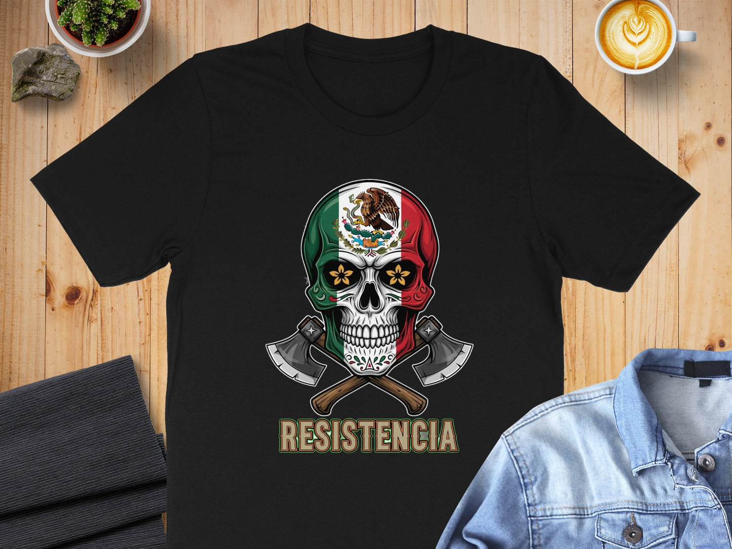 Resistencia Skull Design Black T-shirt Shirt product