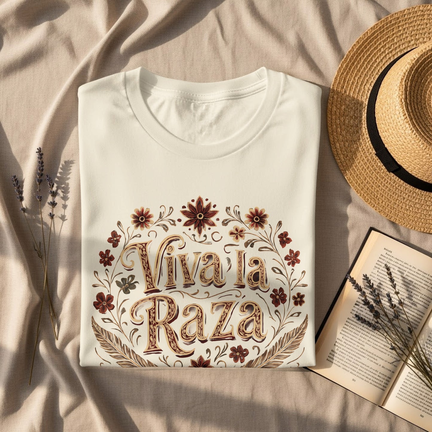 Viva La Raza Floral Design Short Sleeve Shirt product