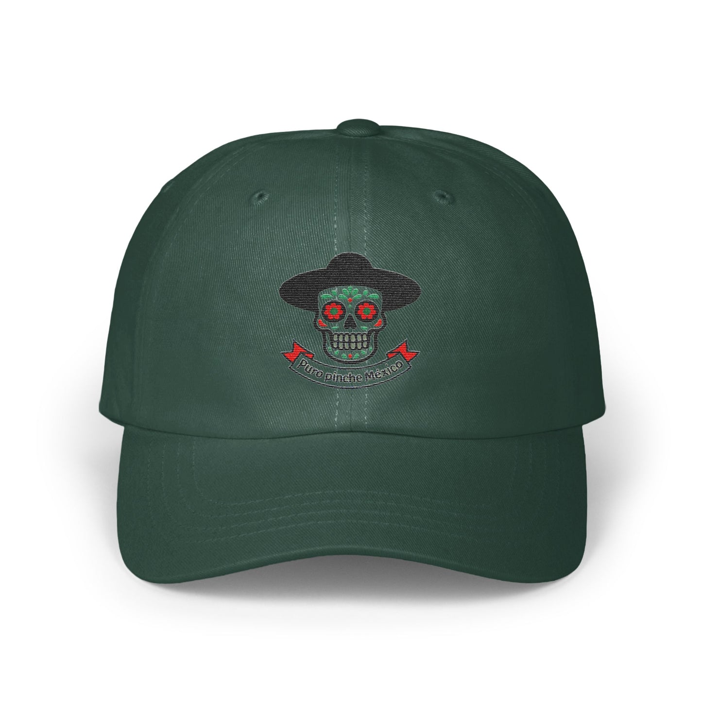 Mexican Skull Design Green Baseball Cap product