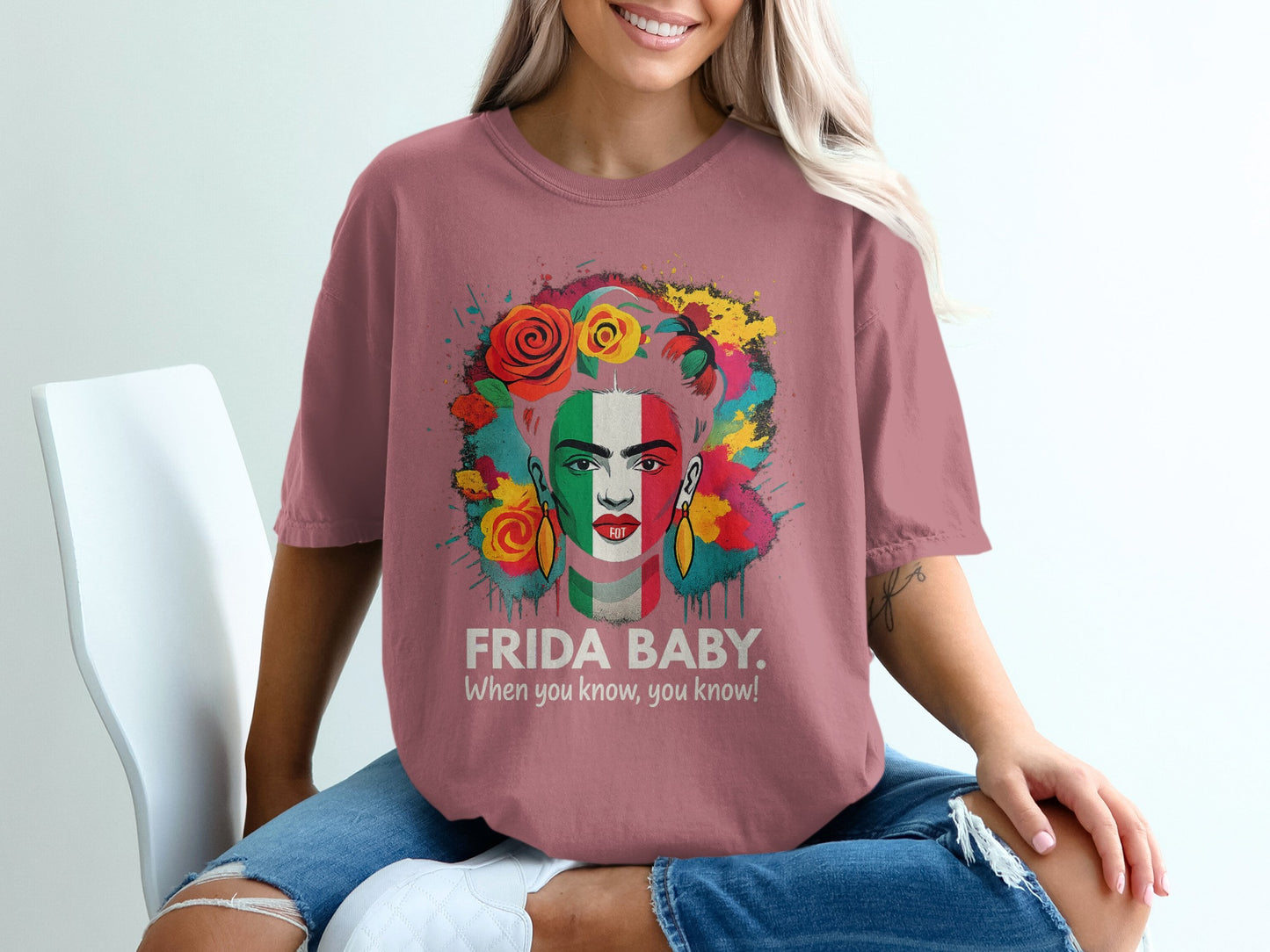 Vibrant Abstract Frida Baby Graphic Tee shirt product