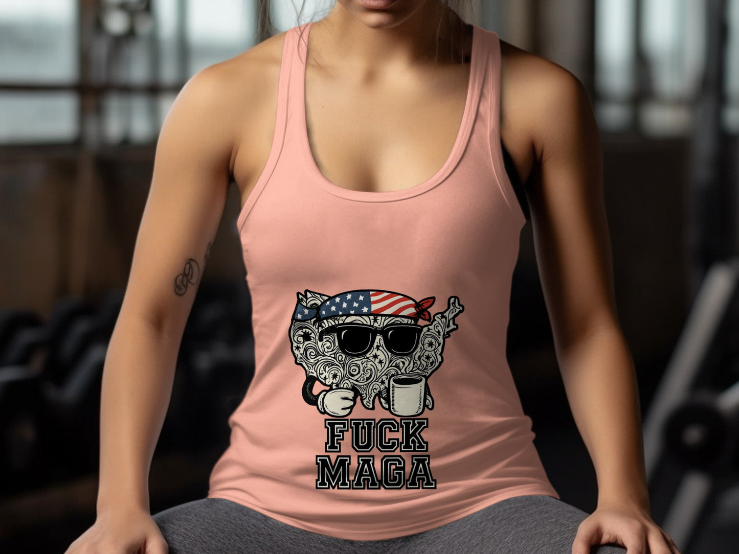 Patriotic Statement Fuck MAGA Tank Top product type