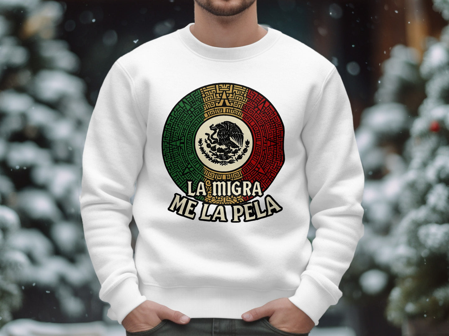 Colorful La Migra Me La Pela Graphic Sweatshirt product type