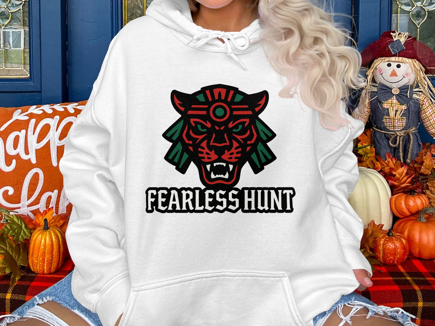 Fearless Hunt Stylish White Hoodie Product Type