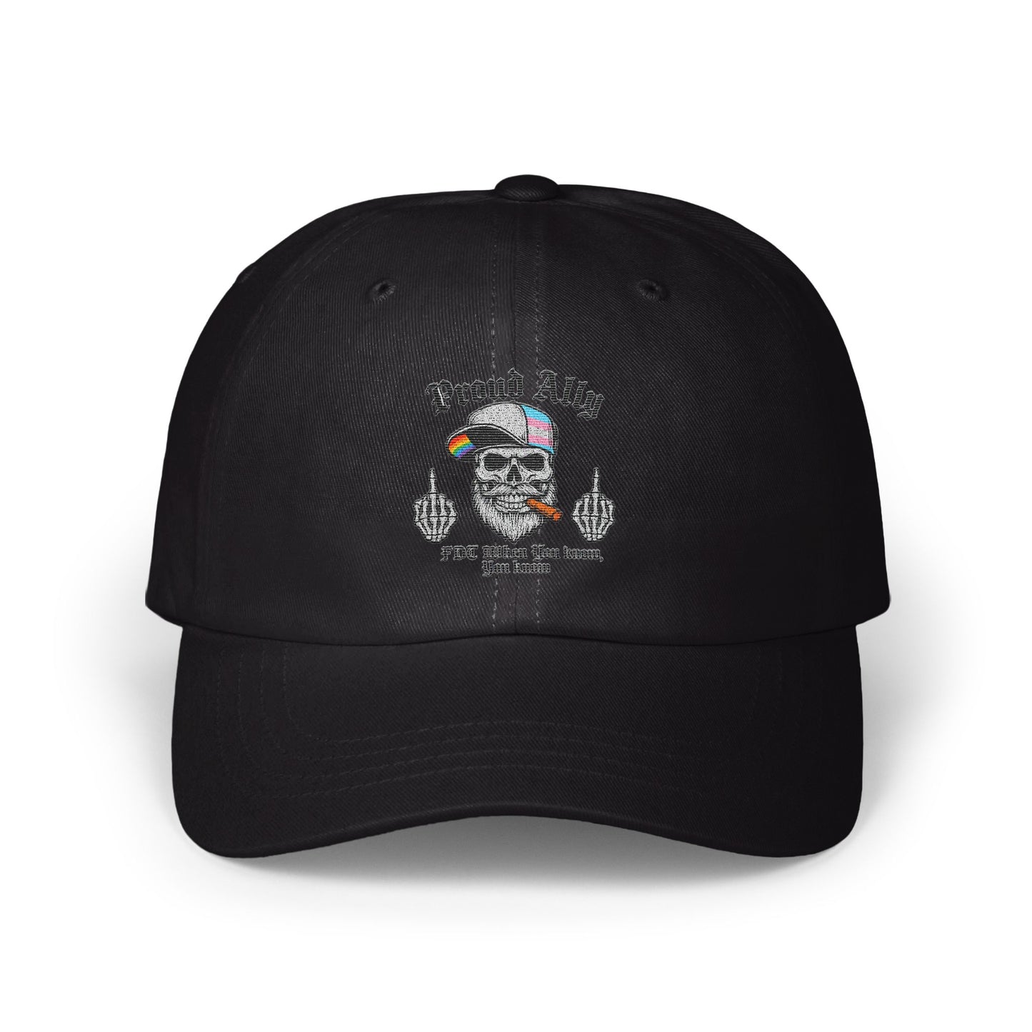Proud Ally Graphic Embroidered Black Hat product