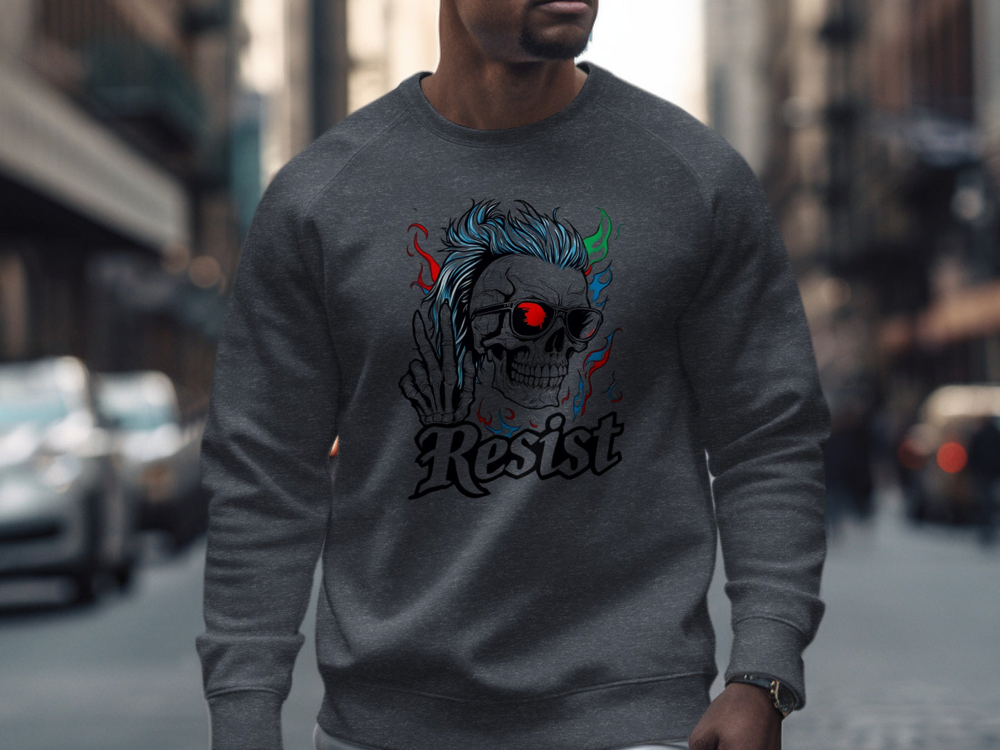 Resist Skull Graphic Sweatshirt product type