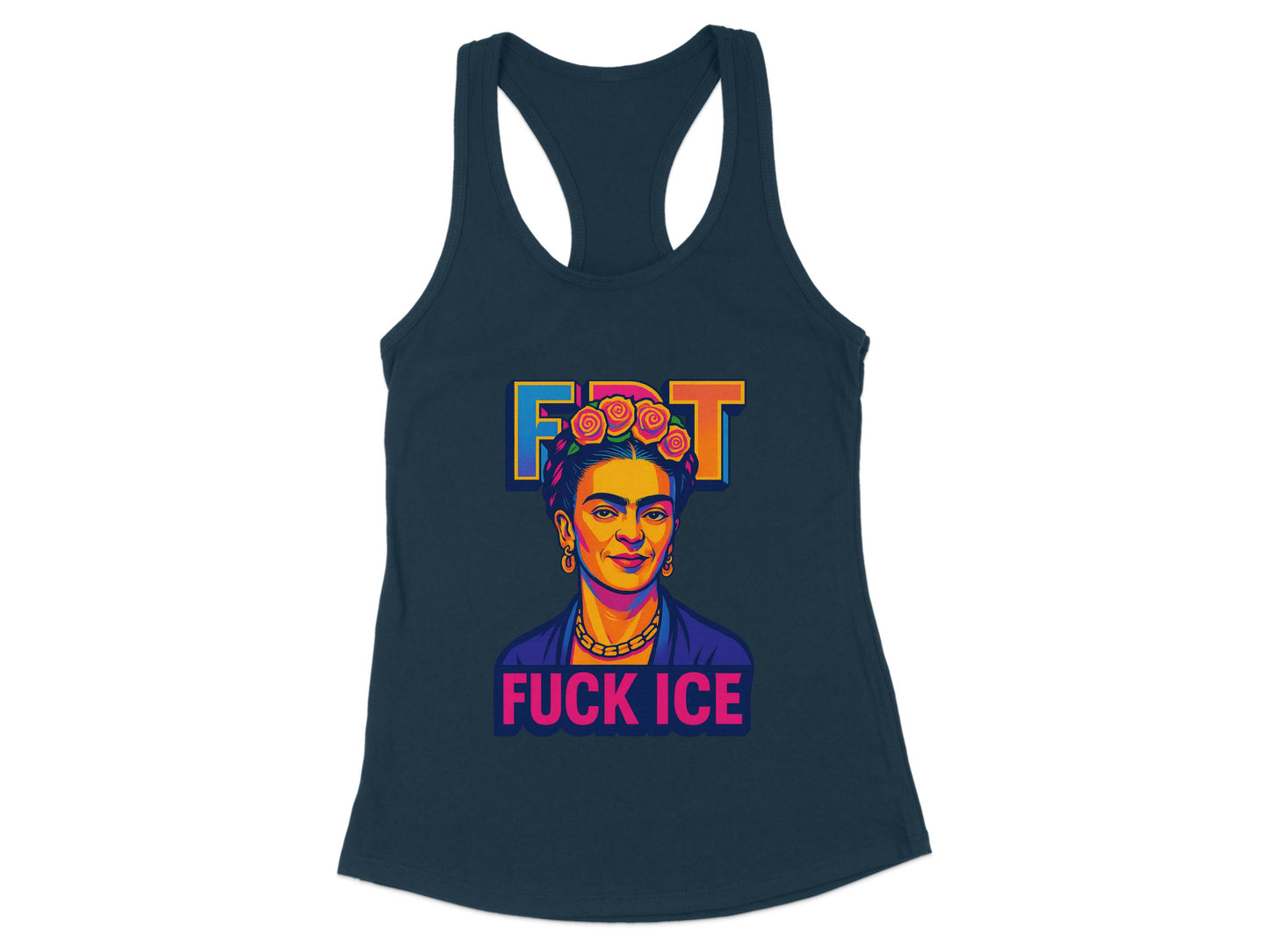 FBT Frida Kahlo Fuck ICE Racerback Tank Top product