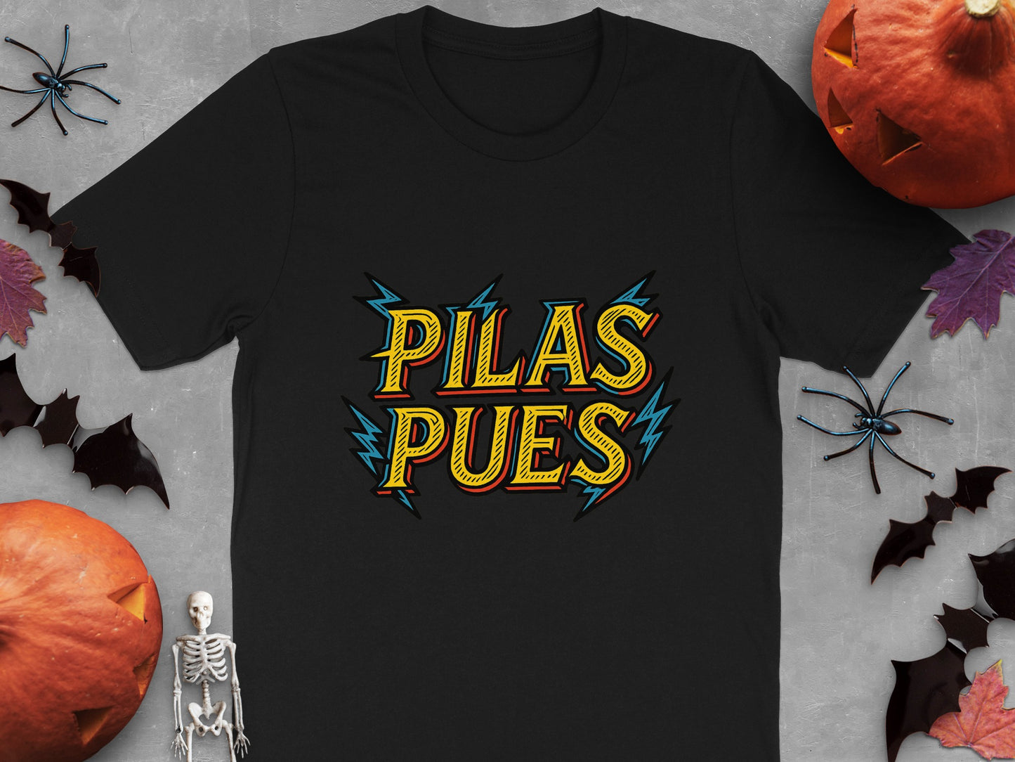 Pilas Pues Graphic Halloween Themed Shirt product