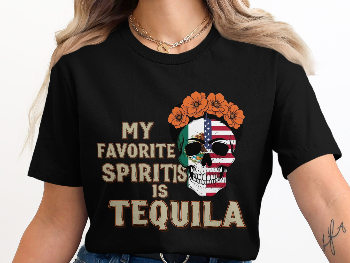 My Favorite Spirit Is Tequila Black T-shirt product type