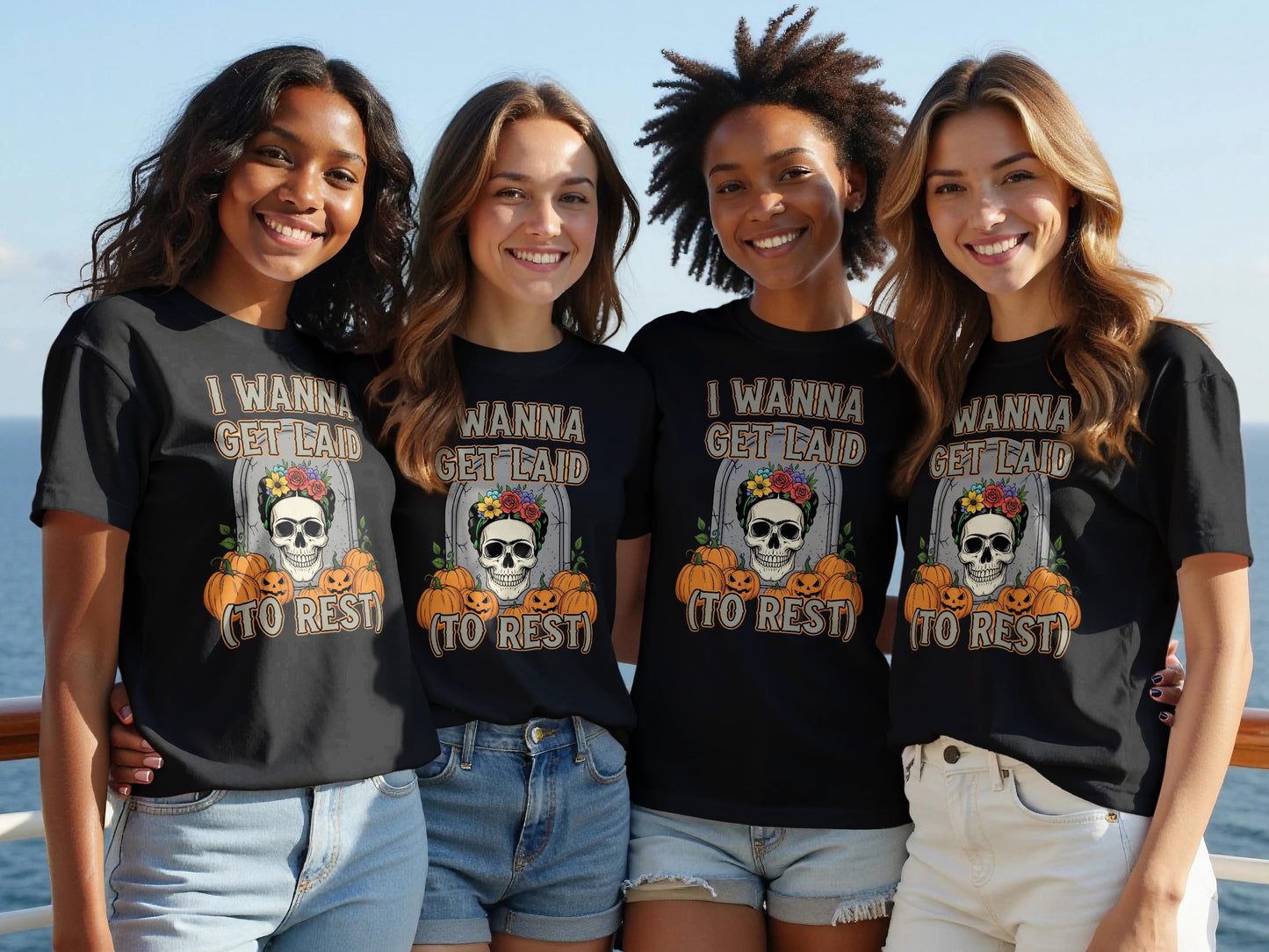 I Wanna Get Laid To Rest Skull Funny Halloween Product