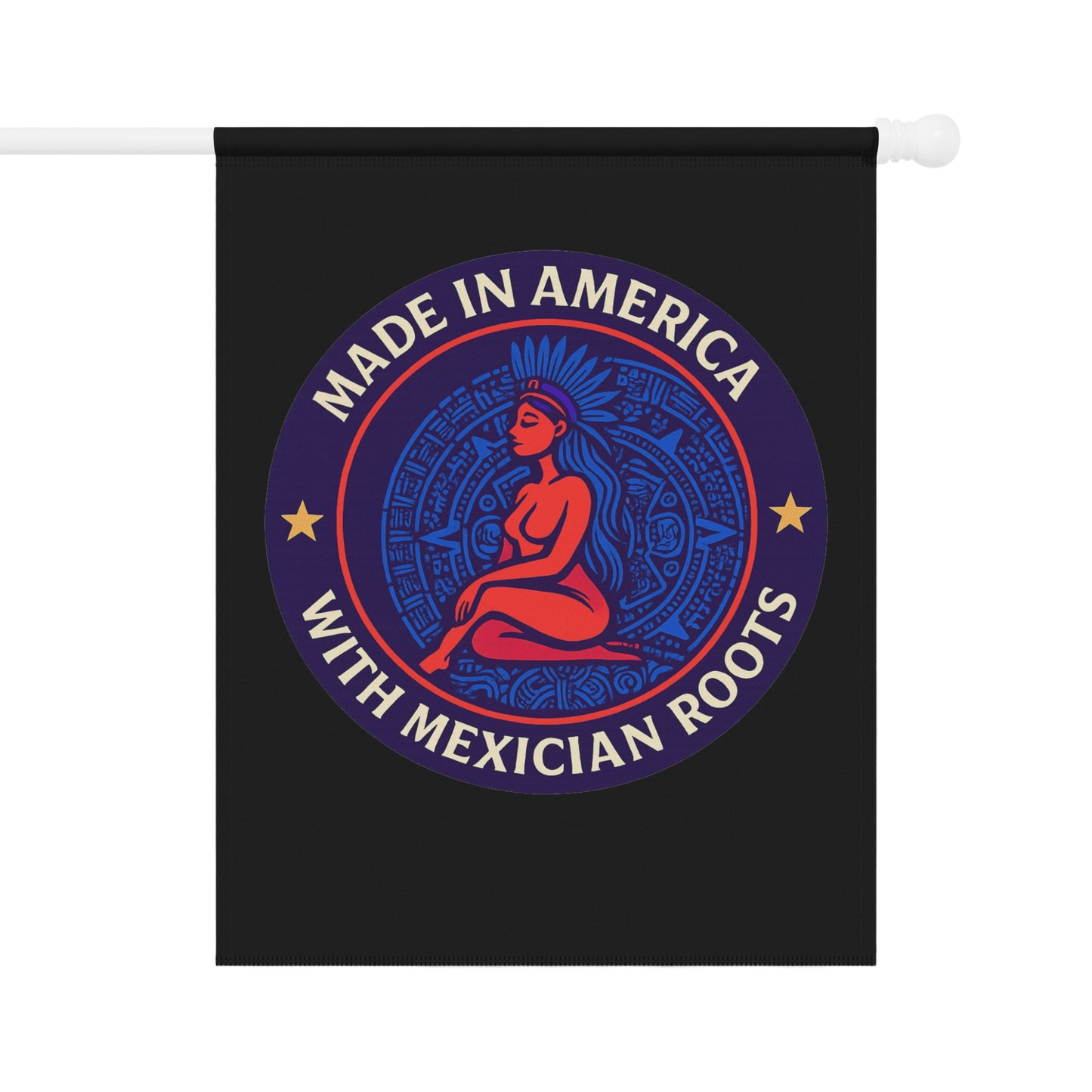 Made in America With Mexican Roots decorative flag