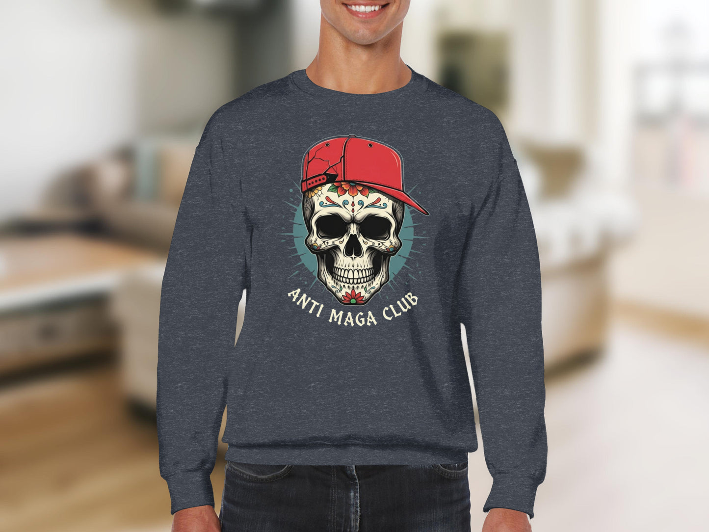 Anti Maga Club Skull Design Sweatshirt product