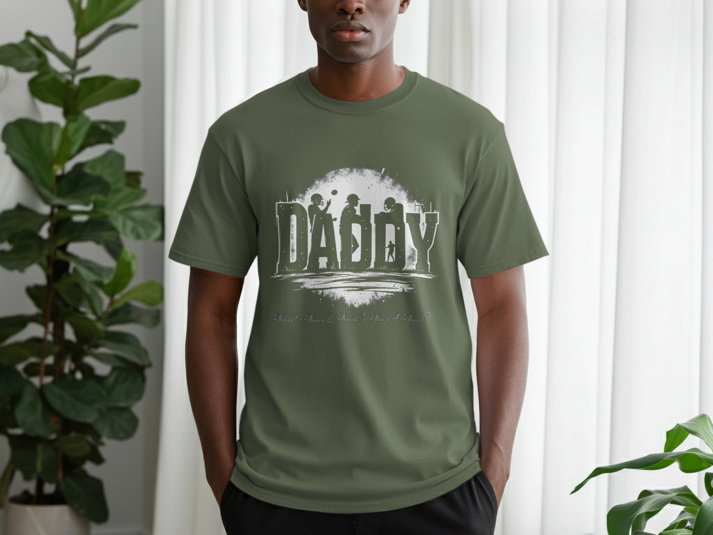 Personalized Daddy T-Shirt Graphic Tee Gift product