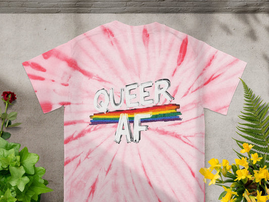 Queer AF Tie-Dye Shirt LGBTQ Pride Apparel product