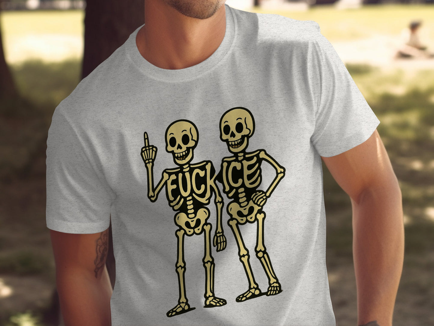 Skeletons Graphic T-Shirt with Funny Message product type