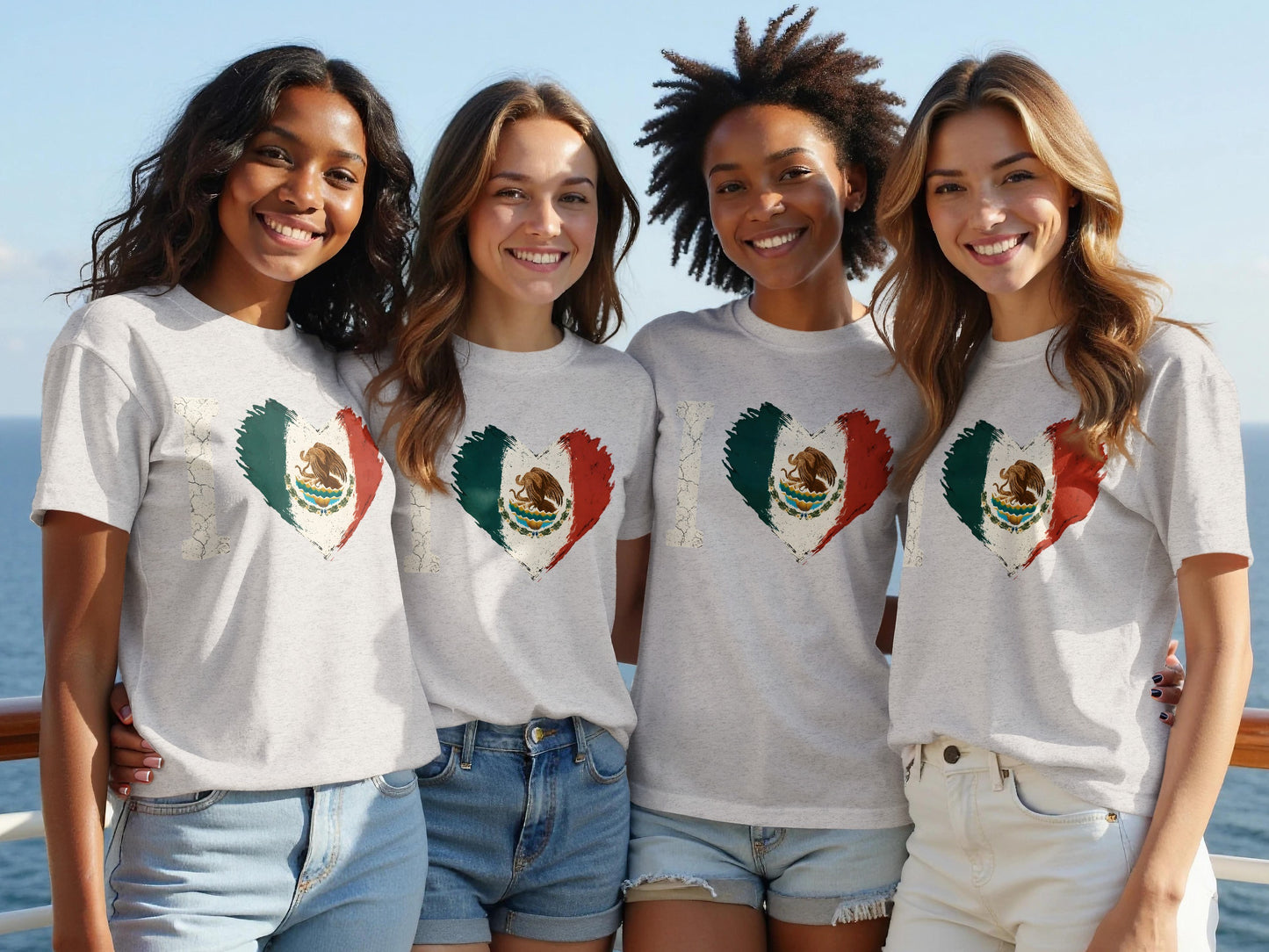 I Love Mexico Heart Graphic Design T Shirt product