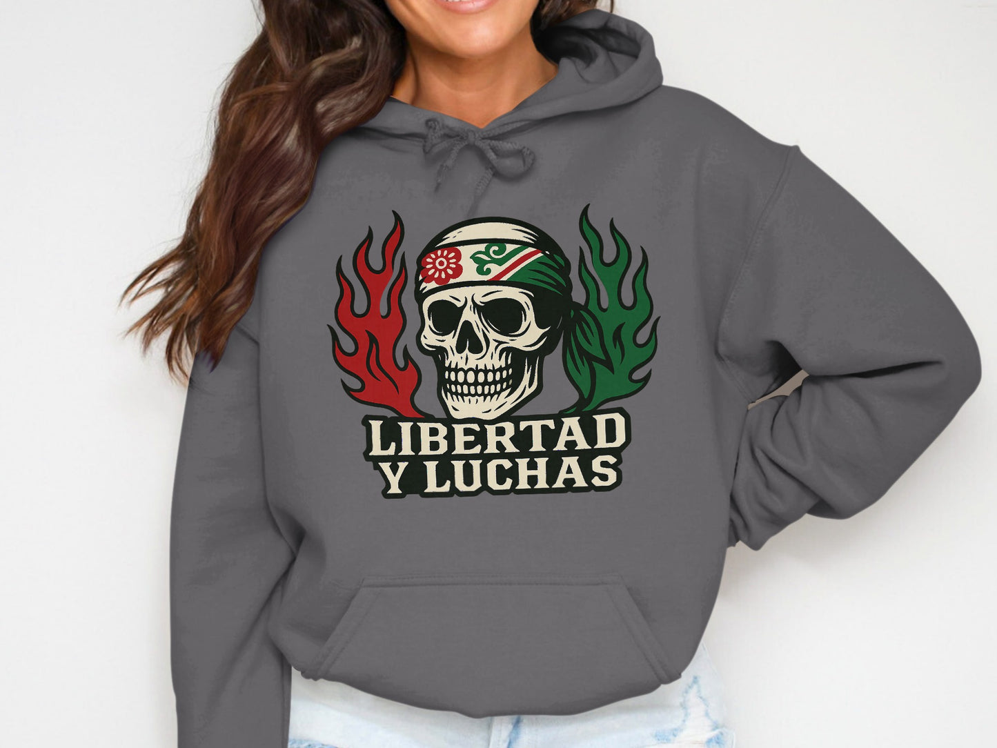 Libertad Y Luchas Skull Hoodie Product