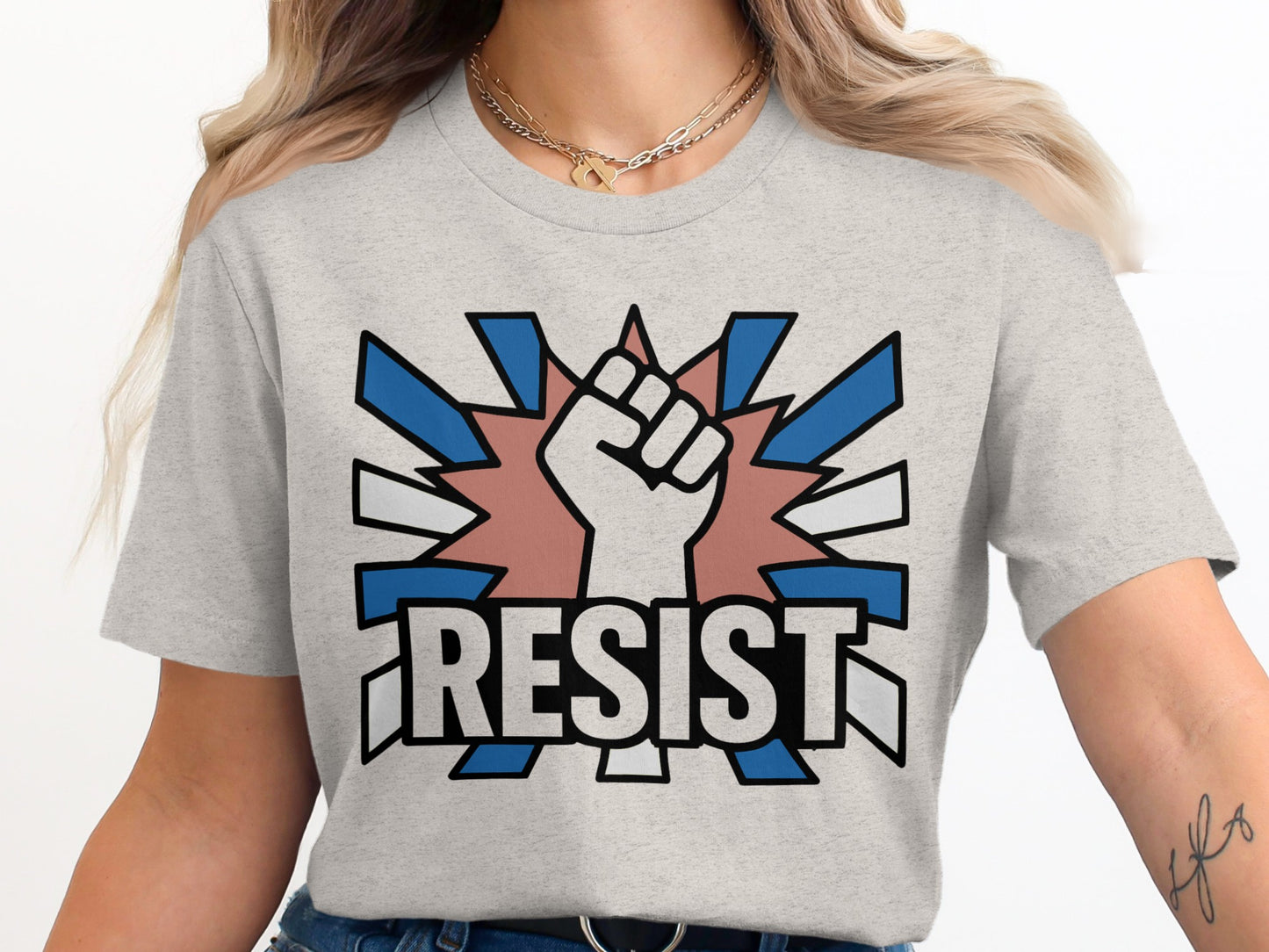 Resist Graphic Print Tee Statement Design product