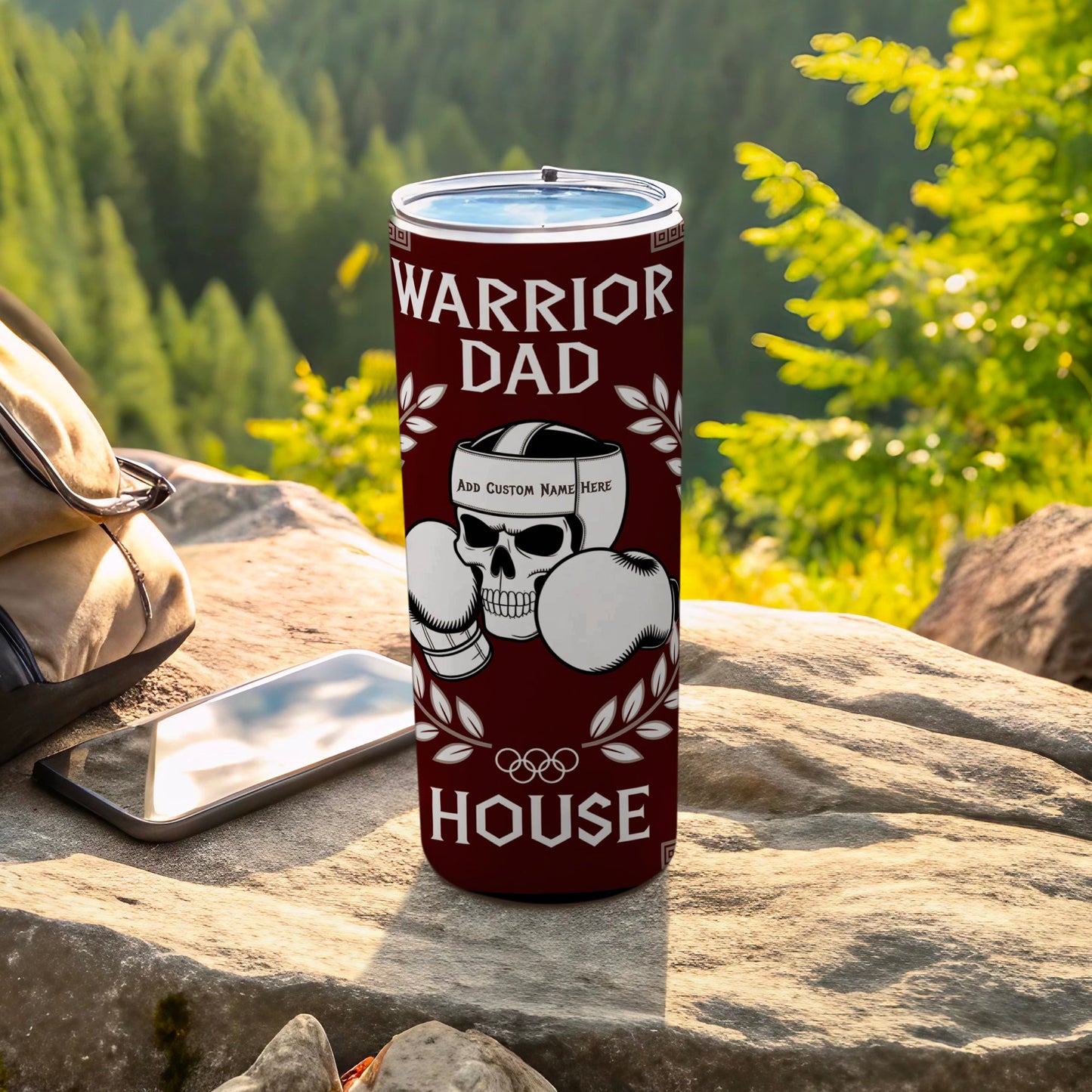 Warrior Dad House Custom Name Here Tumbler product