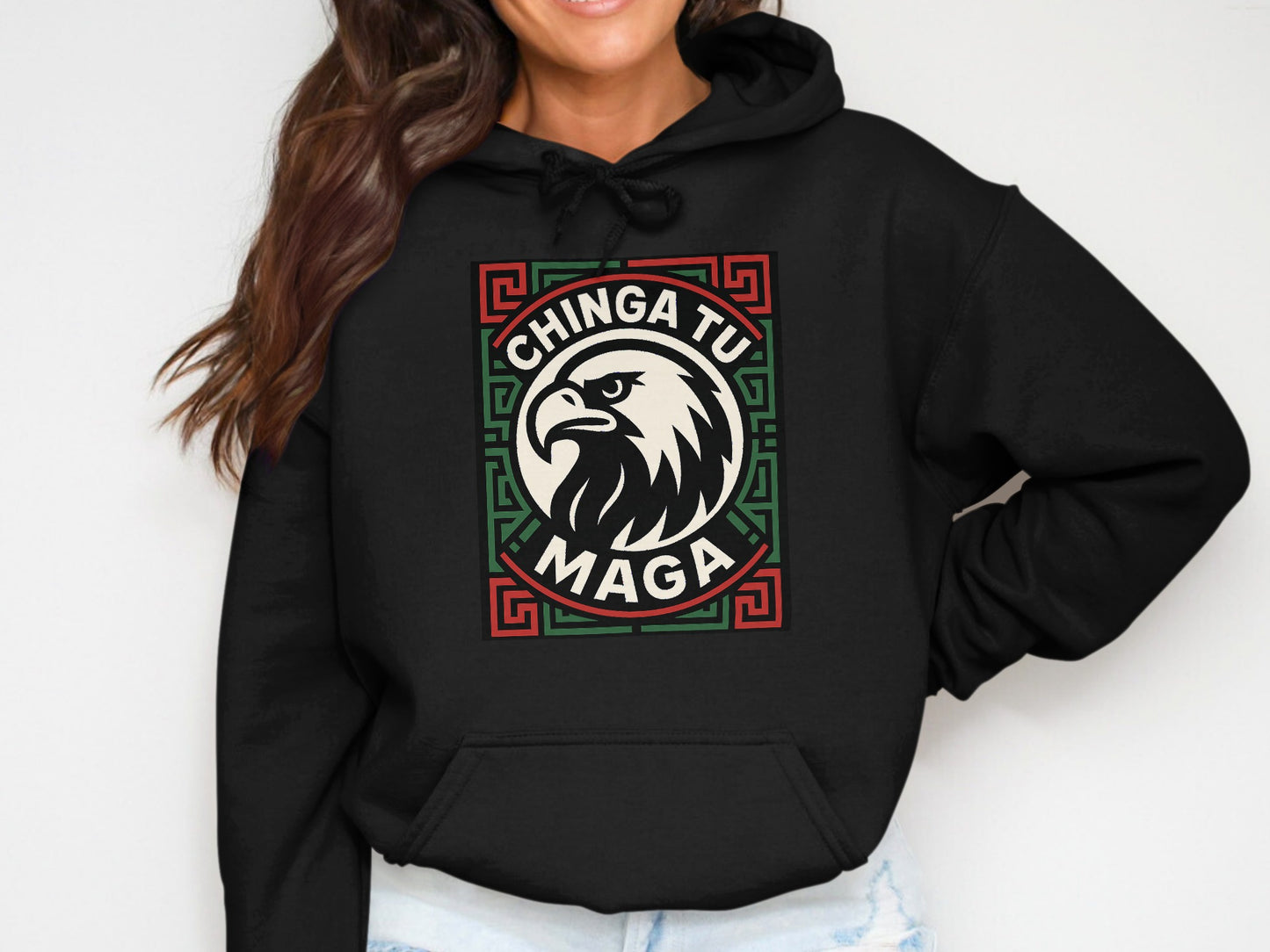 Chinga Tu Maga Eagle Design Hoodie Sweater product type