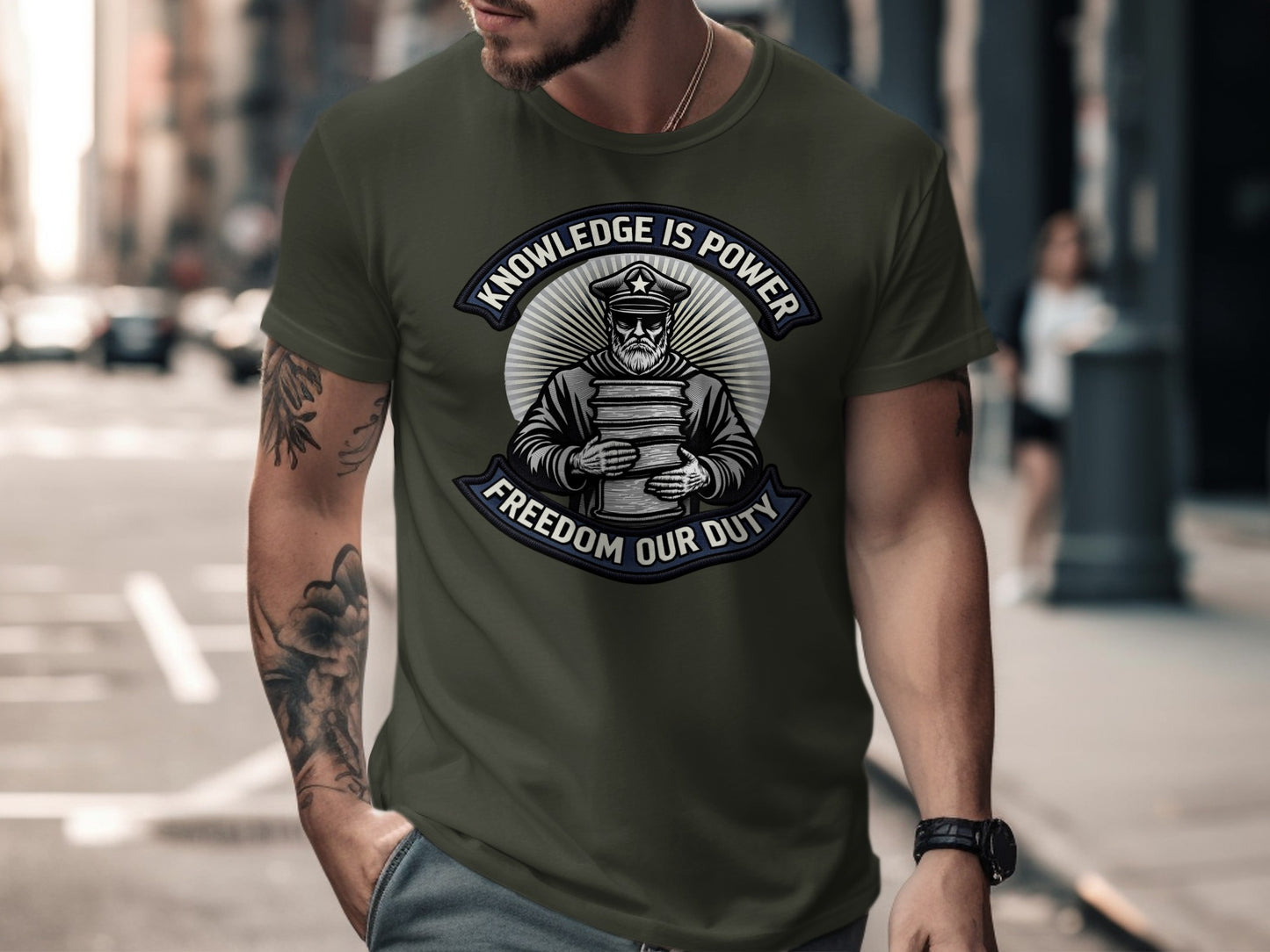 Knowledge Is Power Freedom Our Duty Graphic Tee
