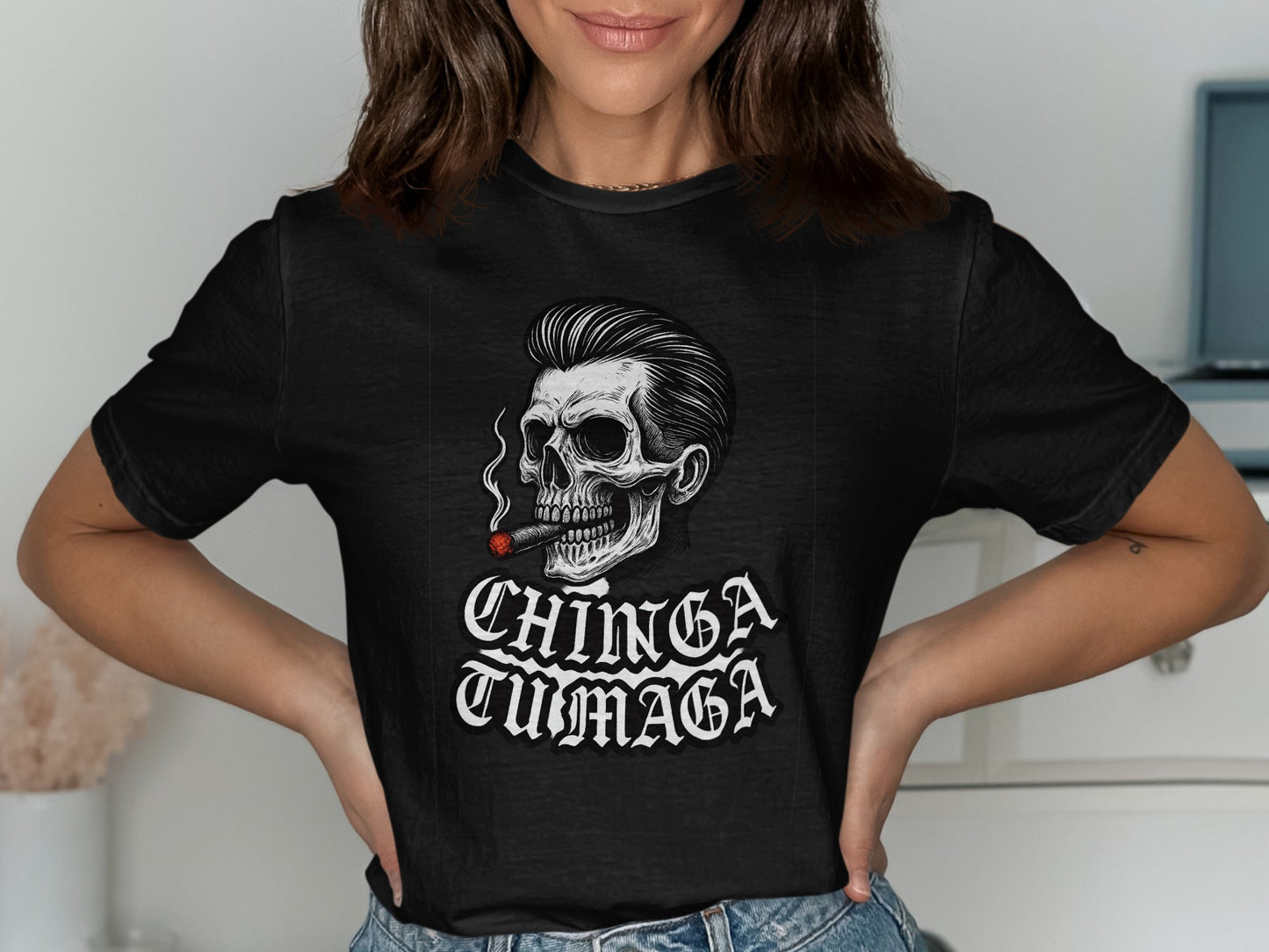 Stylish Skull Graphic Chinga Tumaga T-shirt product