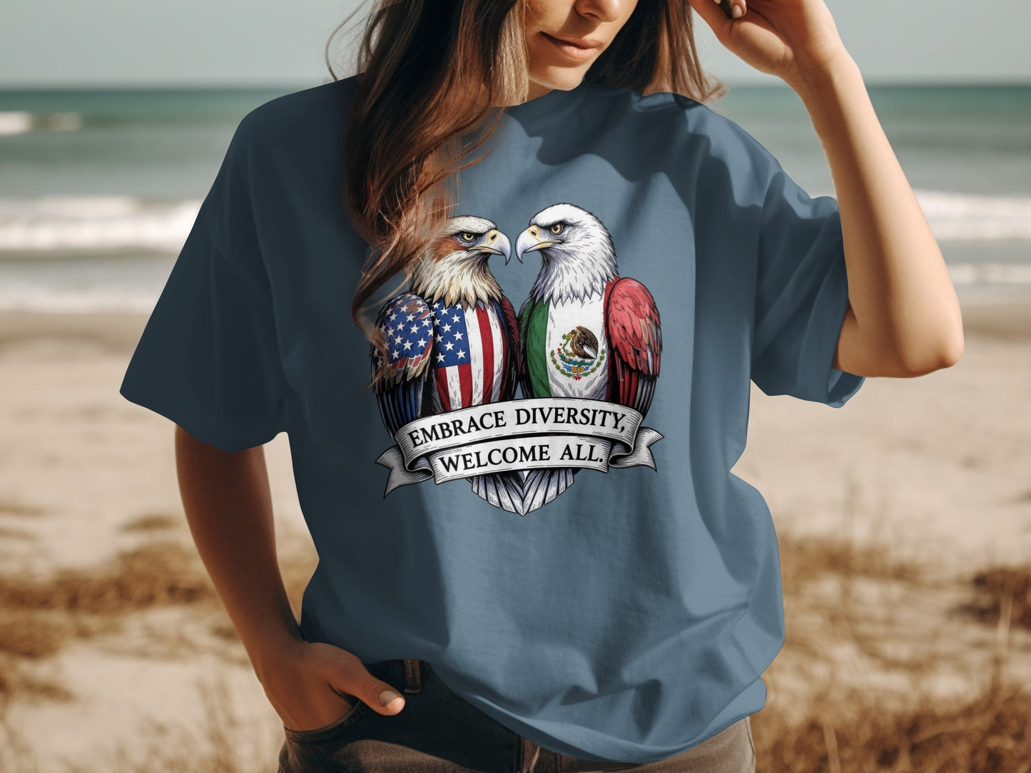 Embrace Diversity Welcome All Printed T-Shirt product
