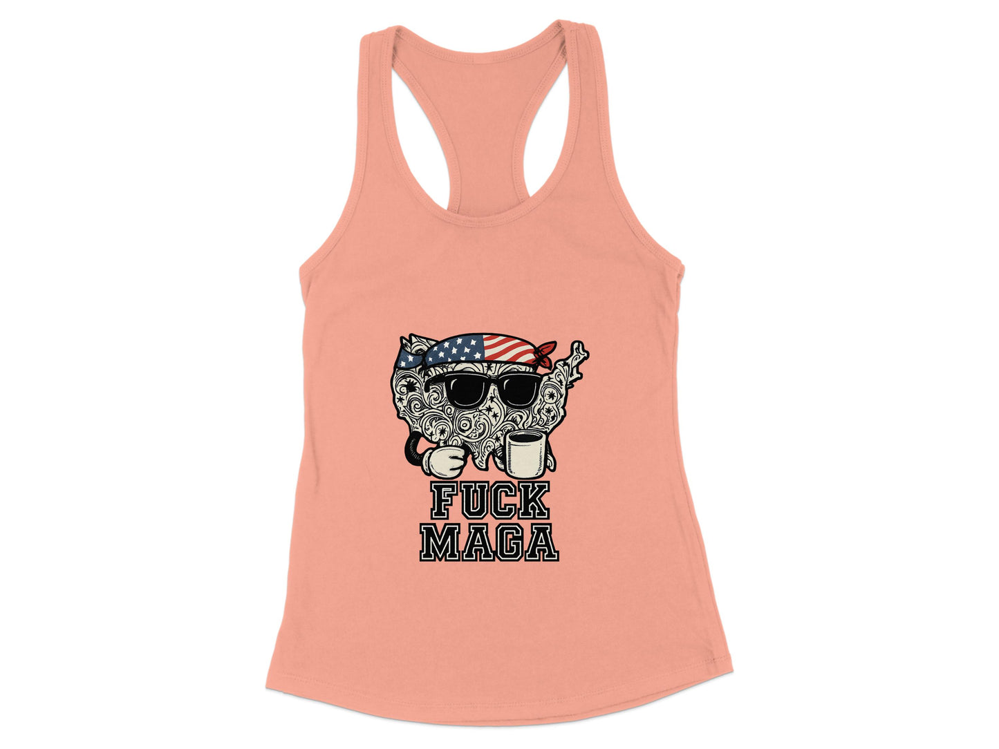 Fuck MAGA Statement Racerback Tank product
