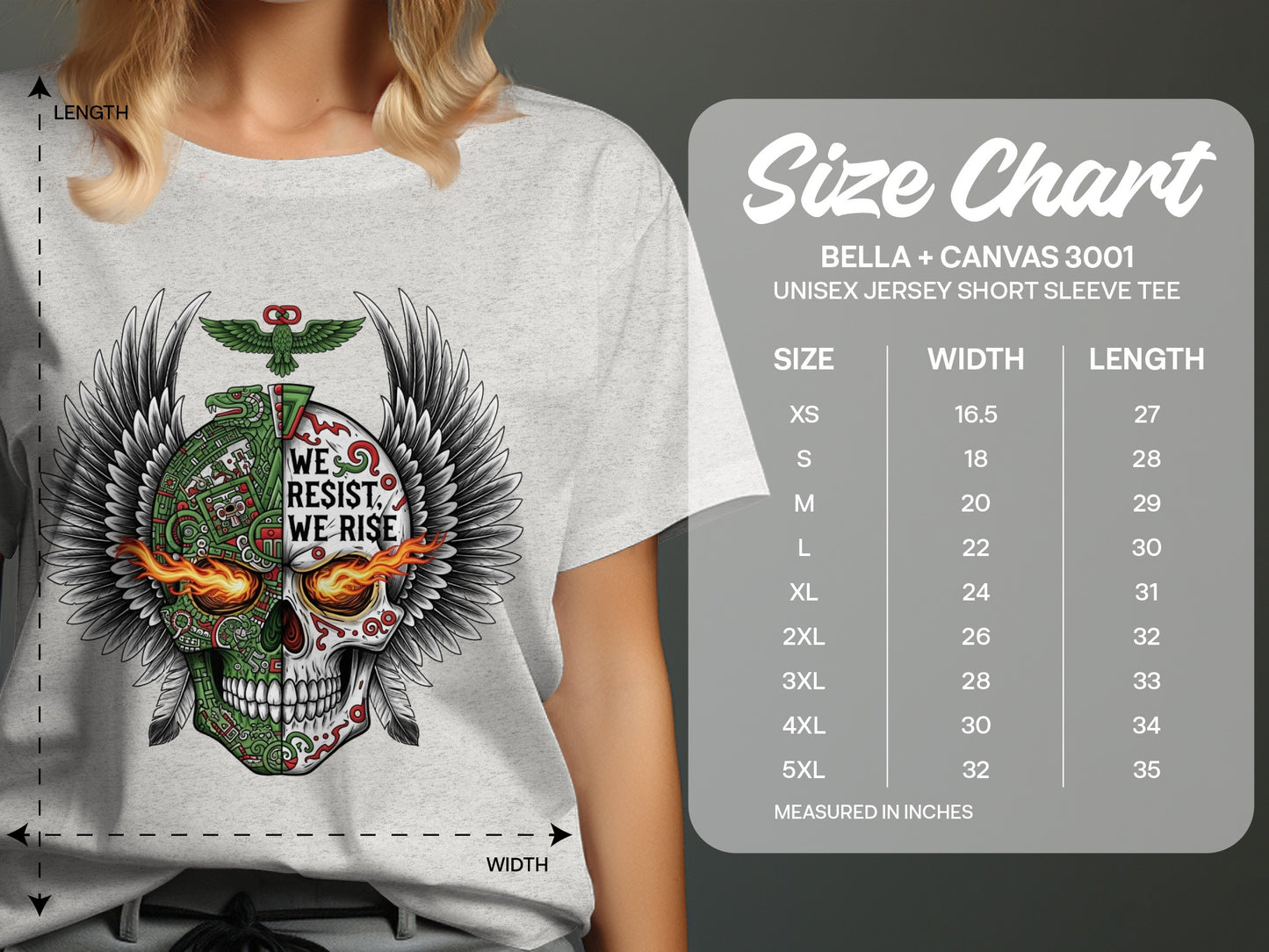 Skull with Wings and Flames Unisex Jersey product