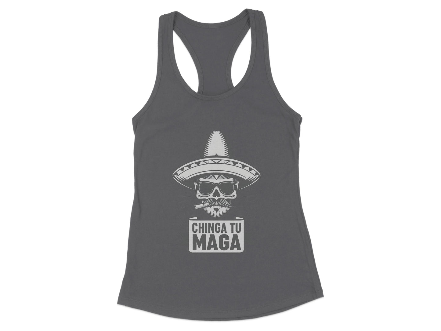 Bold Sombrero Skull Graphic Women's Tank Top product type