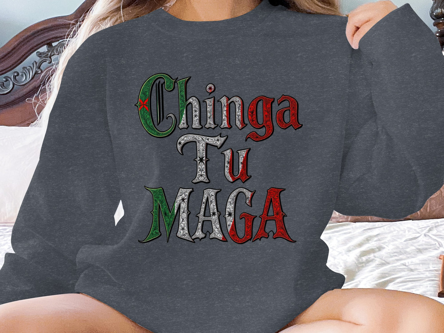 Chinga Tu Maga Statement Long Sleeve Sweatshirt Product