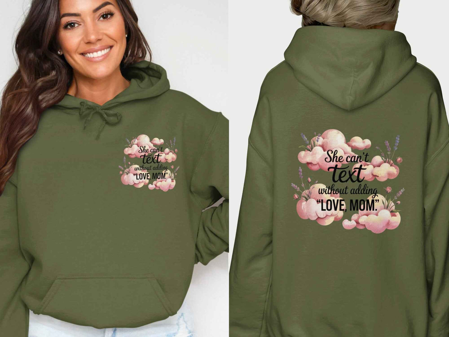 Mom Shirts: Love Mom Illustration Hoodies for Gifted Mothers