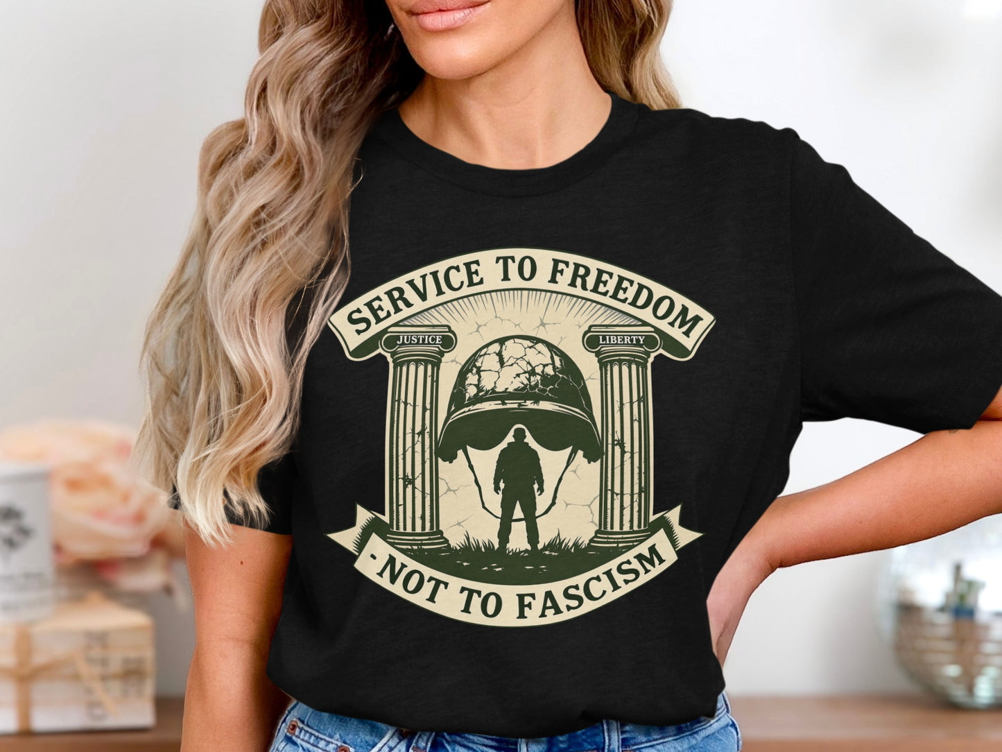 Service to Freedom Not to Fascism T-shirt