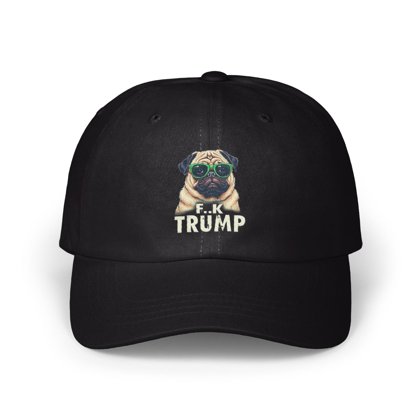 Funny Anti Trump Pug with Sunglasses Embroidered Hat product