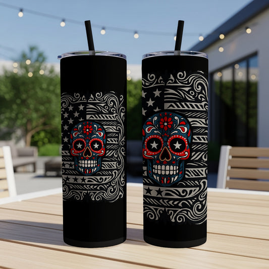 Colorful Skull Design Safe Travel Tumbler product