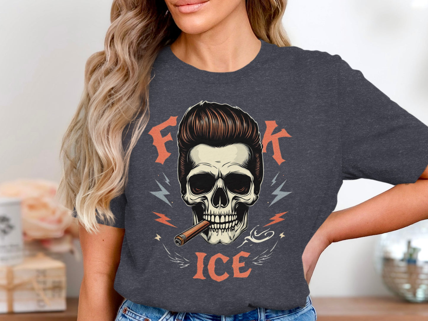 Skull Graphic Tee with Cool Rock and Roll Vibe product