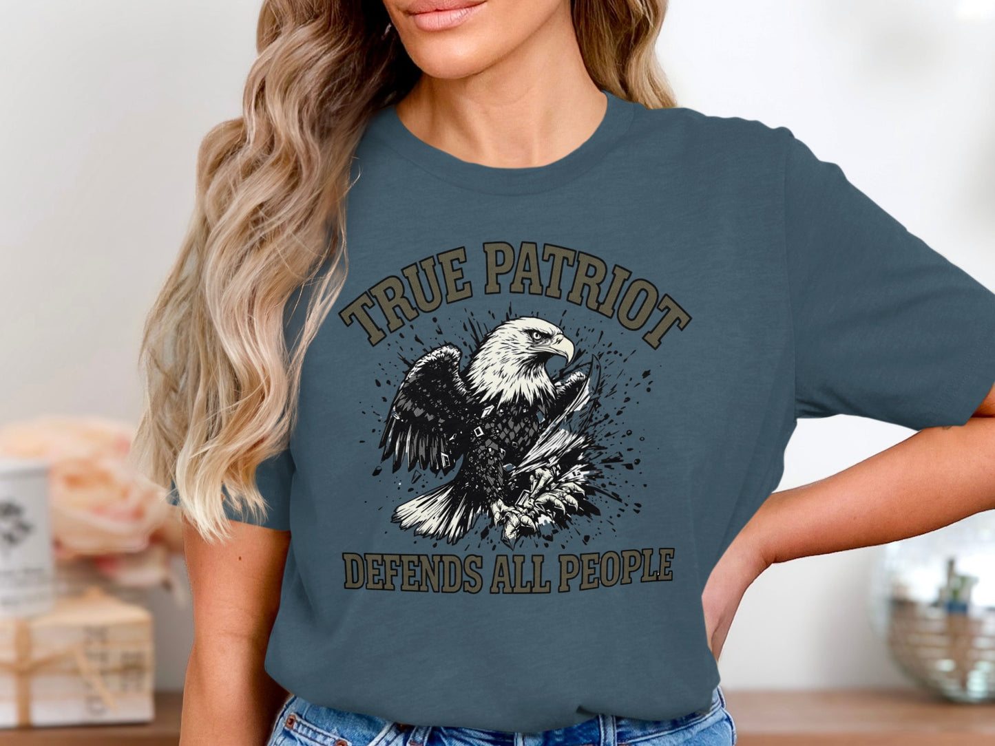 True Patriot Defends All People Graphic Tee