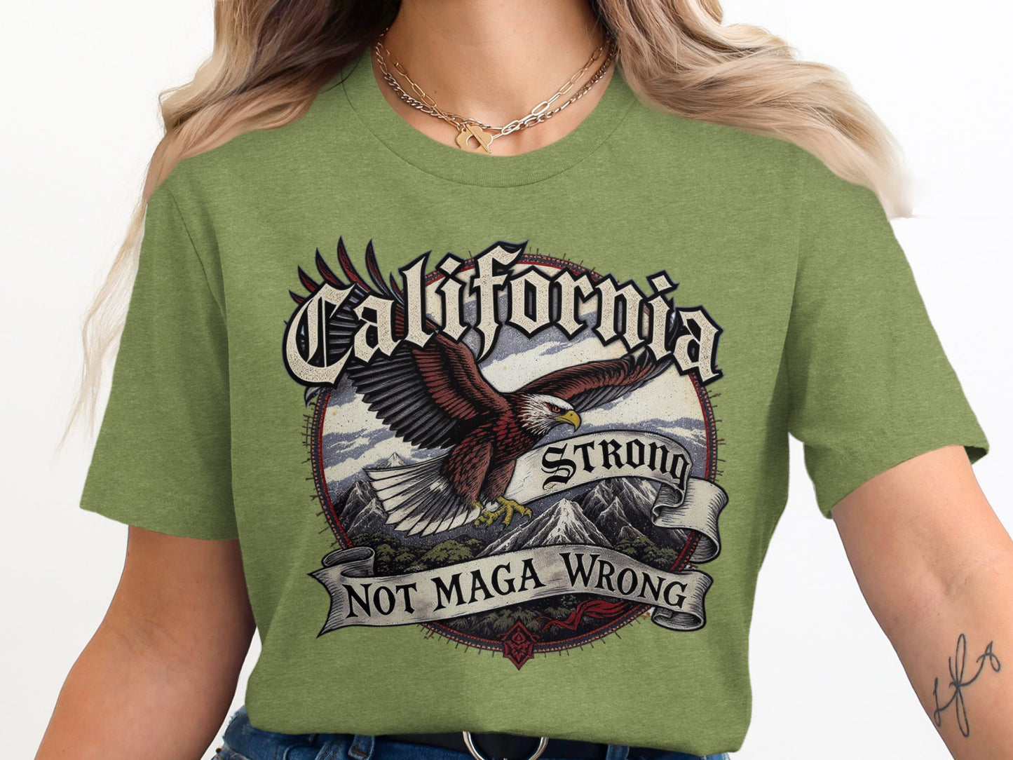 California Strong Not Maga Wrong T Shirt product