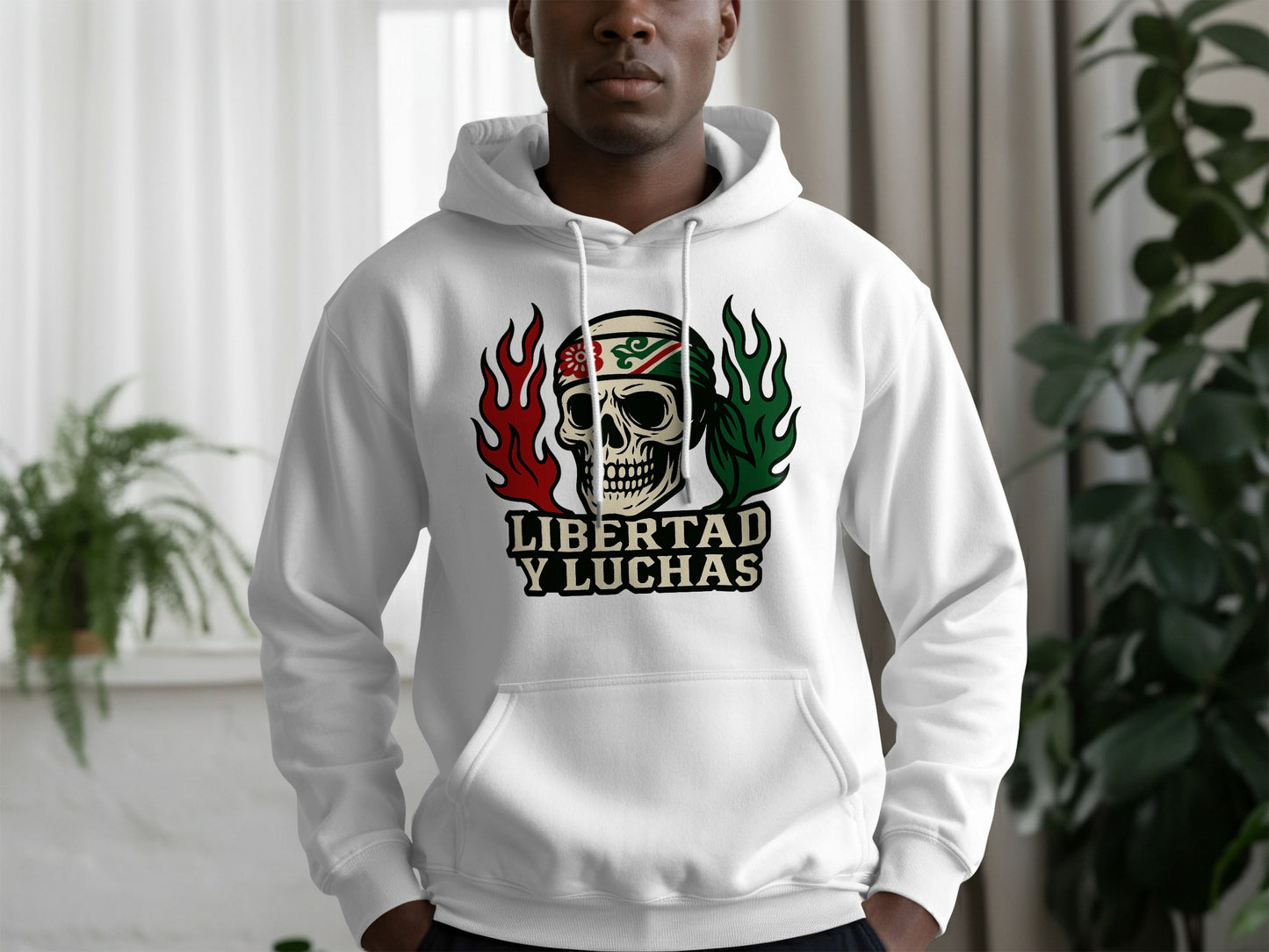 Liberated Fight Skull Hoodie Colorful Graphic product