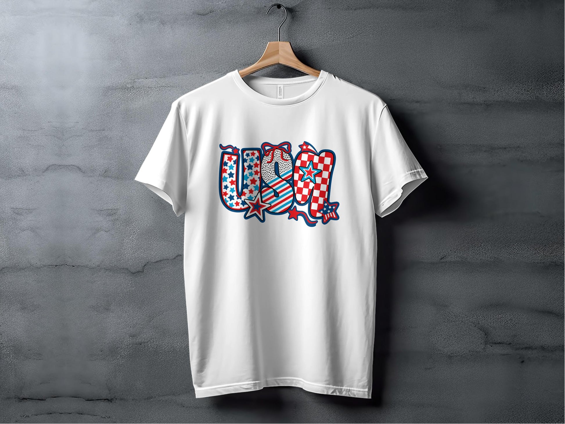 Patriotic Star Spangled USA Graphic T Shirt product type