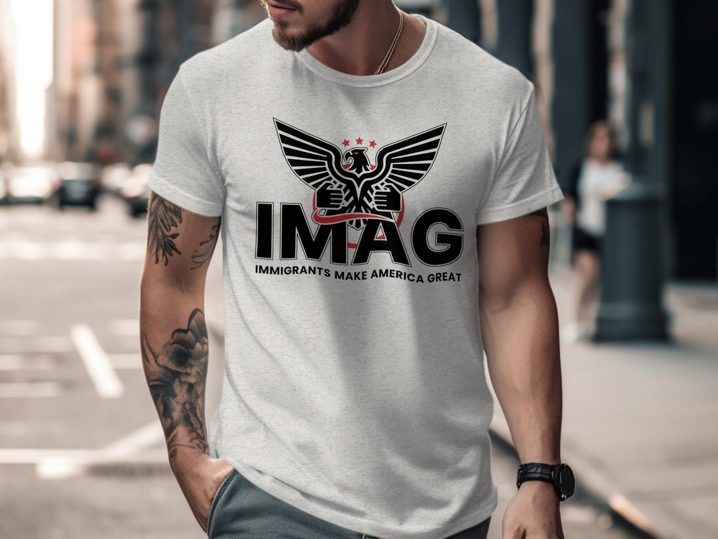 Immigrants Make America Great IMAG eagle T-shirt product