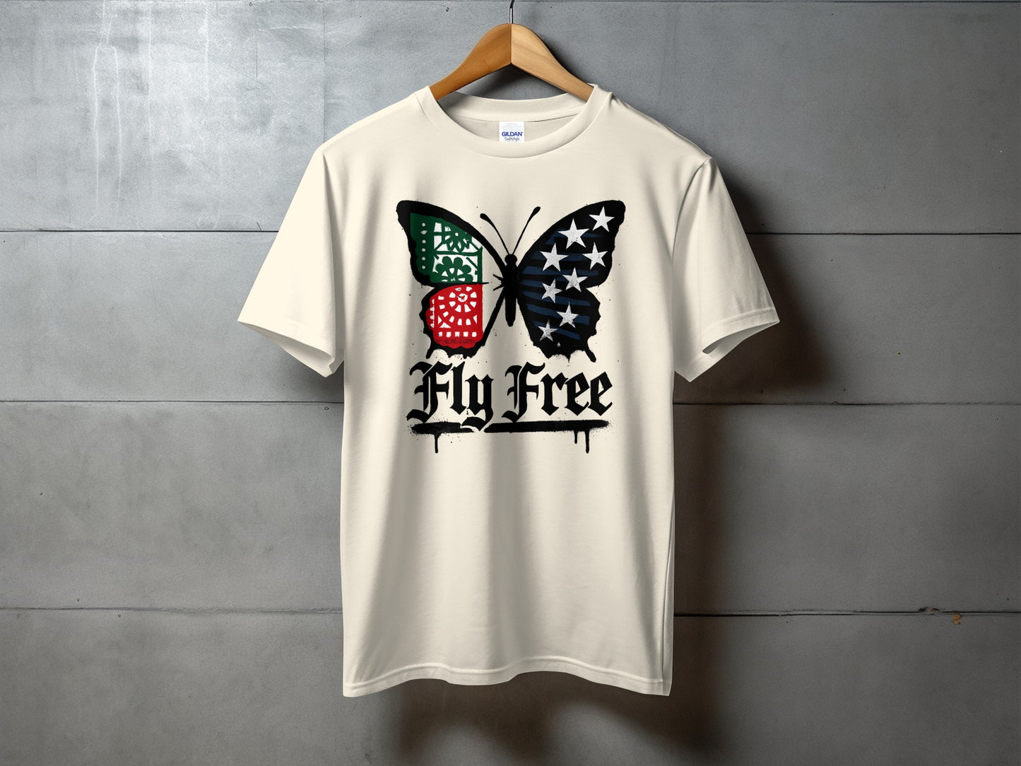 Fly Free American Mexican Butterfly T-shirt product type