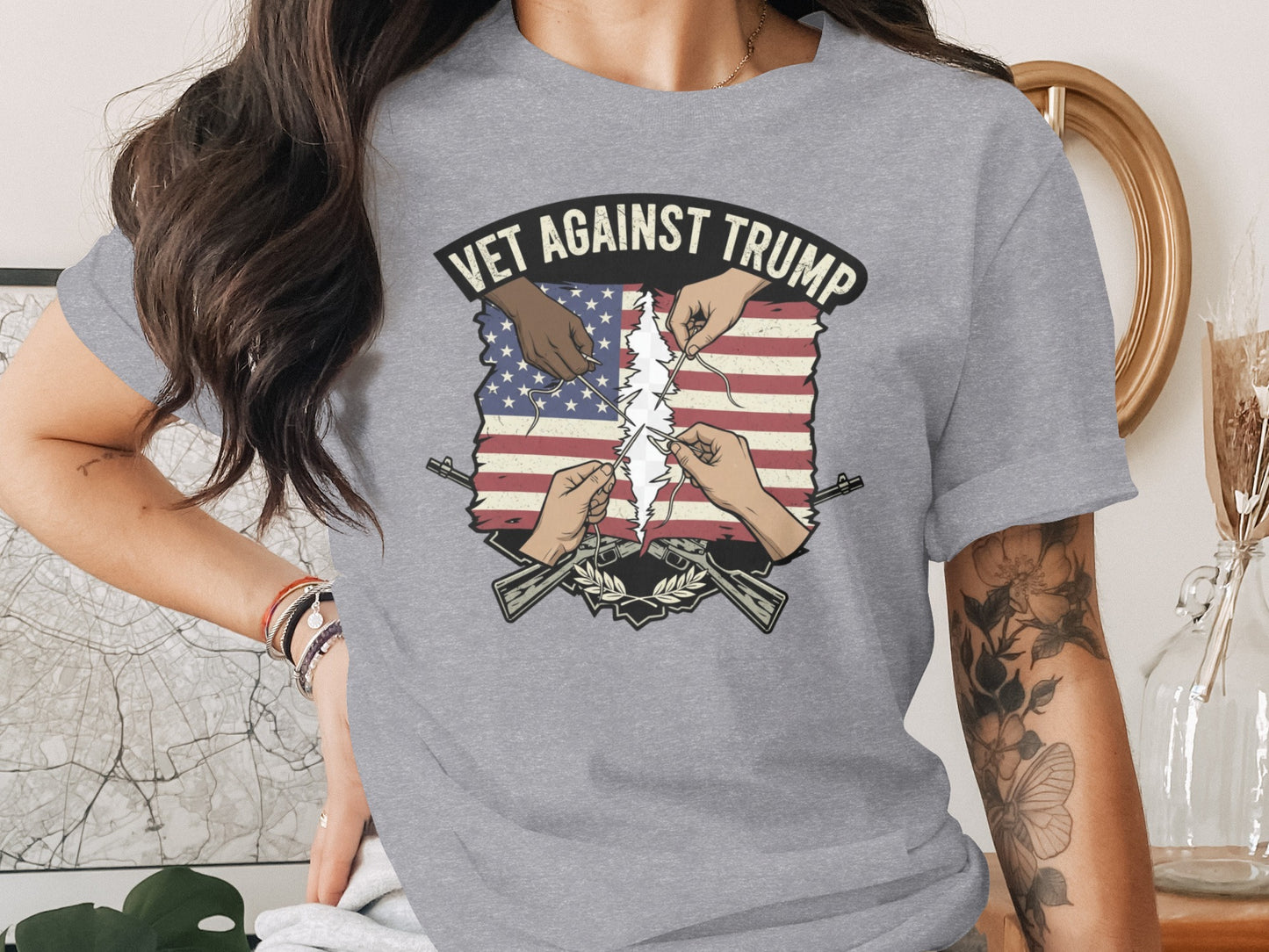 Vet Against Trump Graphic Tee product type