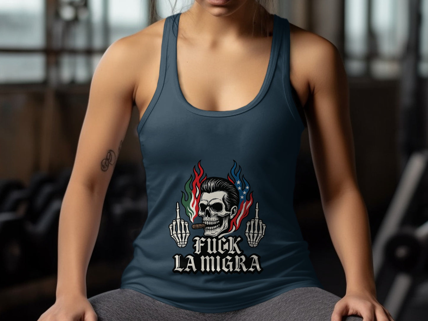 Fuck La Migra Graphic Design Statement Tank product