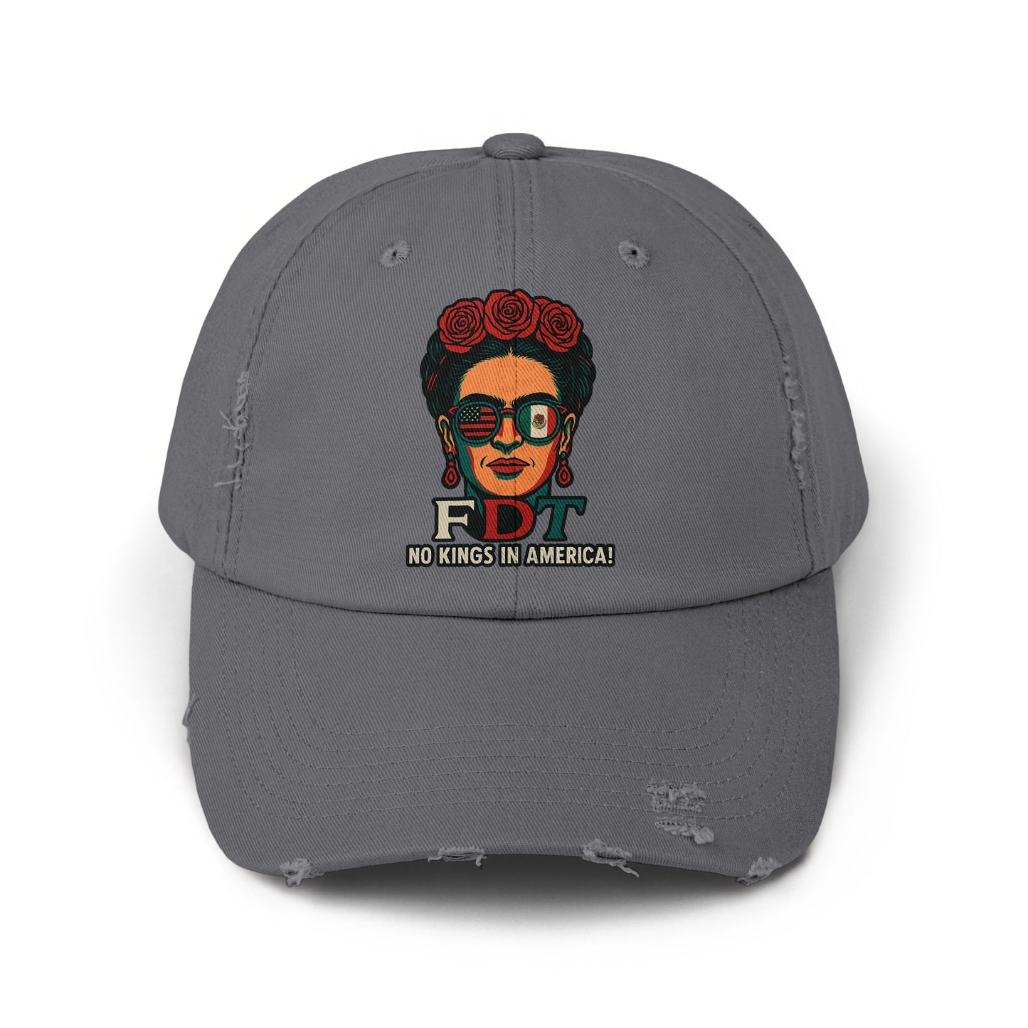 Unique FDT No Kings Distressed Cap for Headwear product