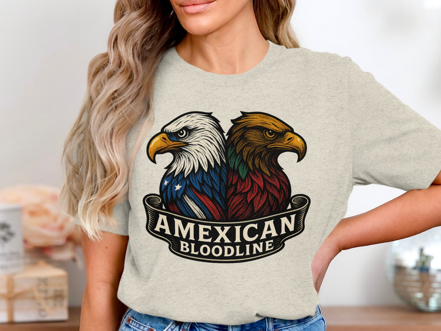 Amexican Bloodline Two Eagle Design T-Shirt product type