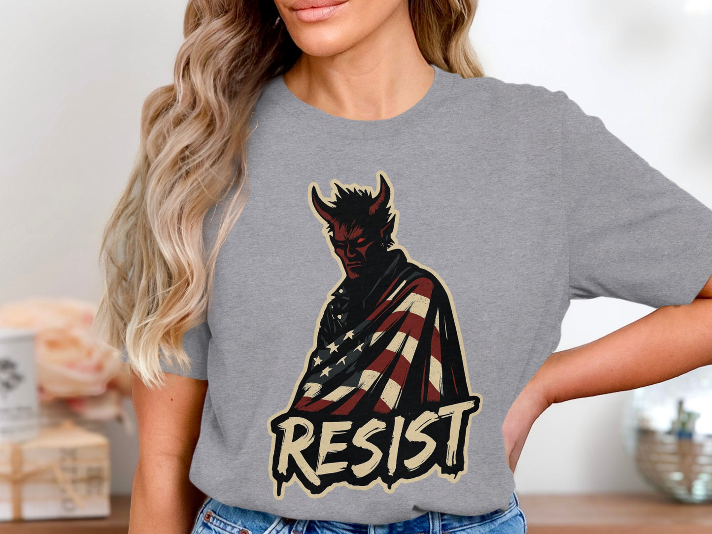 American Flag Devil Resist Graphic Tee product