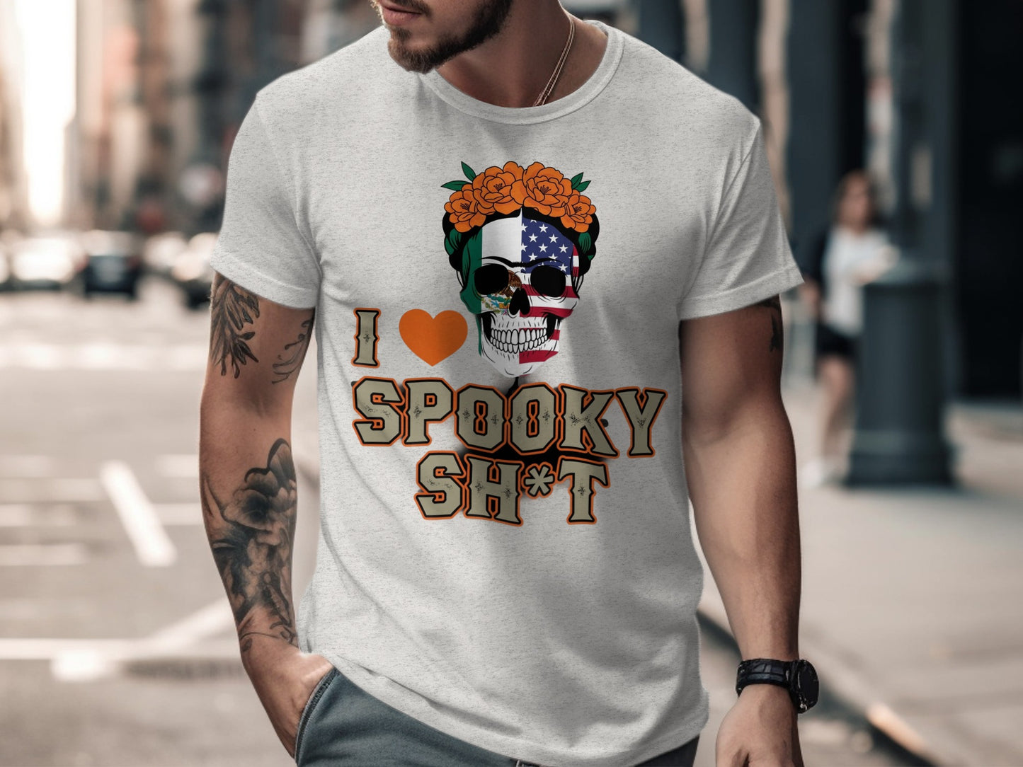 I Love Spooky Sh*t Skull Graphic Shirt product type