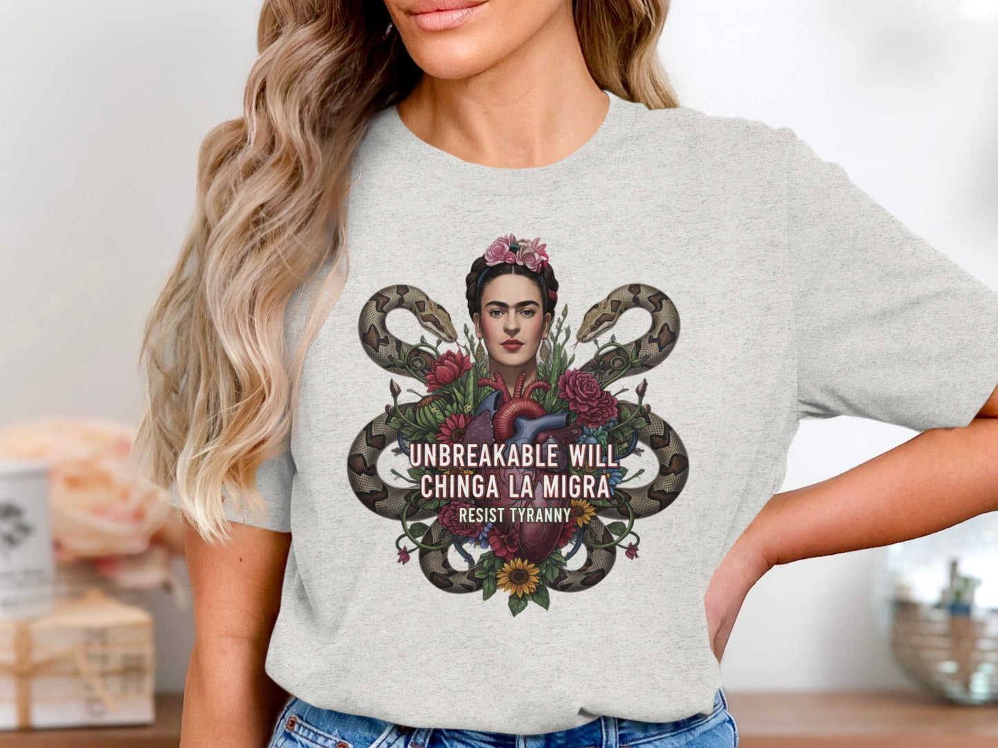 Unbreakable Will Chinga La Migra Graphic Tee product
