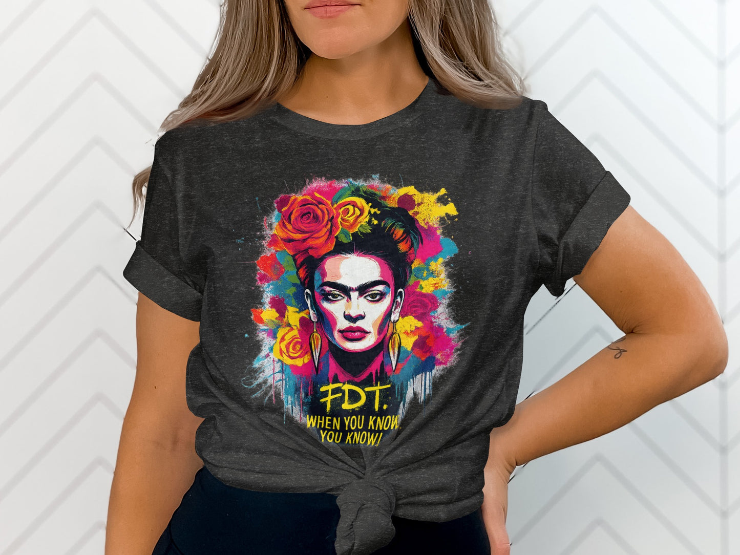 Vibrant Frida Kahlo Graphic Tee Art Statement product type